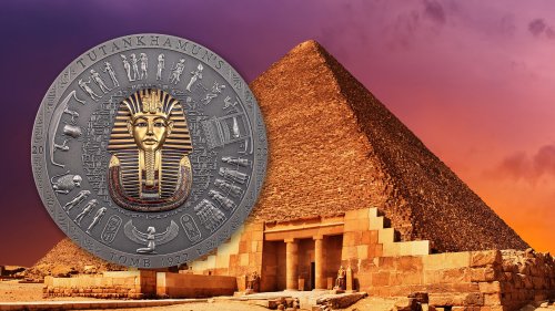 Cook Islands 2022 20$ TUTANKHAMUN TOMB 1922 Archeology Symbolism Colored 3 Oz silver coin