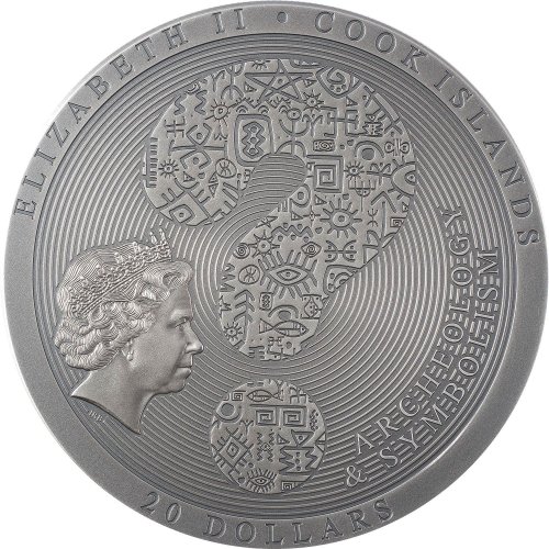 Cook Islands 2022 20$ TUTANKHAMUN TOMB 1922 Archeology Symbolism Colored 3 Oz silver coin