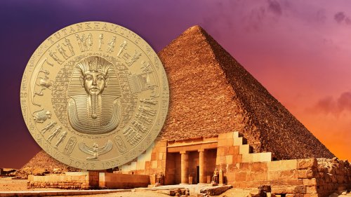 Cook Islands 20$ 2022 TUTANKHAMUN TOMB 1922 Archeology Symbolism Gilded 3 Oz silver coin