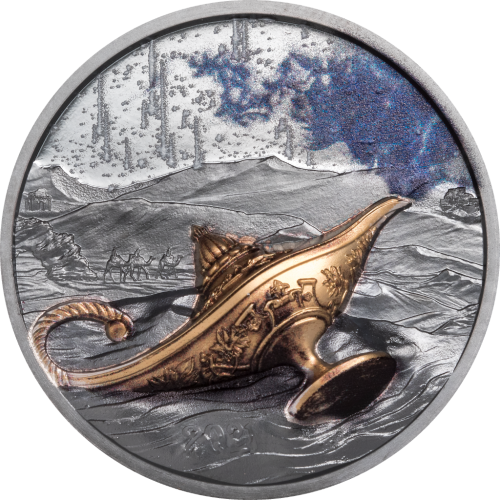 Palau 2021 5$ Magical Lamp 1001 Nights - 1 Oz silver coin