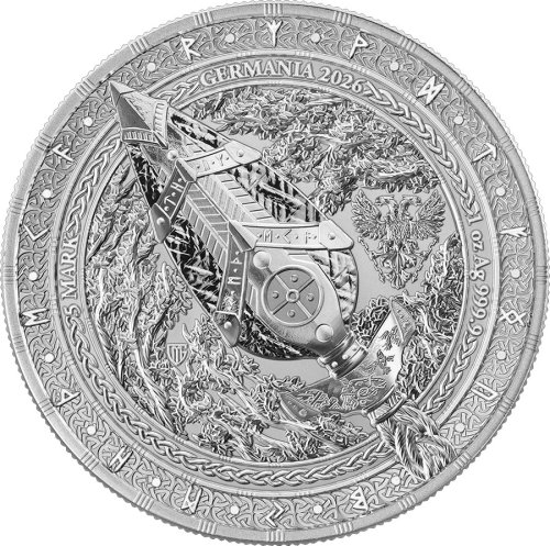 Germania 2026 5Mark Artefacts Gungir 1 Oz silver coin
