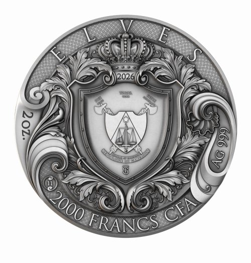 Cameroon 2026 2000 Francs ELVES Eternal Sisters 2 Oz silver coin