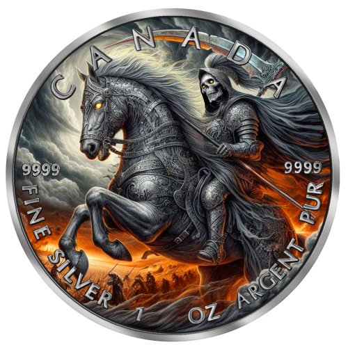 Canada 2026 5$ Maple Leaf Leaf -Four Horsemen-Pale Horse 1 Oz Silver coin