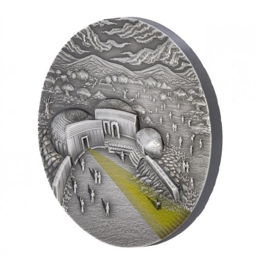 Palau 2022 10$ MNAJDRA TEMPLE Equinox and Solstice 2 Oz Silver Coin