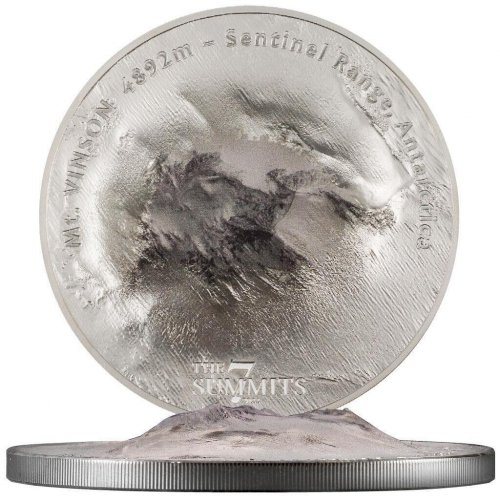 Cook Islands 2022 25$ MT VINSON 7 Summits 5 Oz Silver Coin