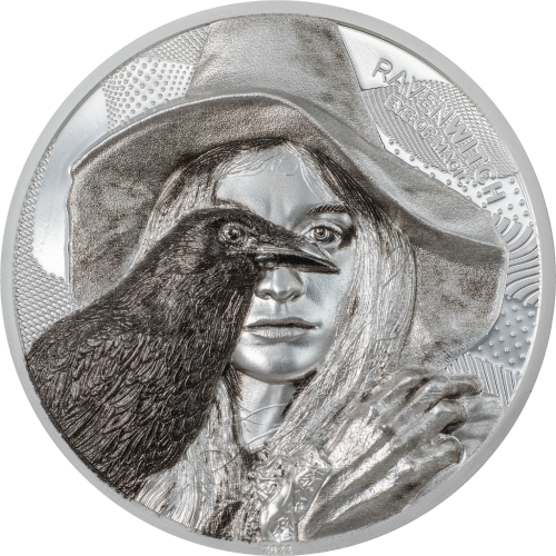 Cook Island 2022 10$ RAVEN WITCH Eye of Magic 2 Oz Silver Coin