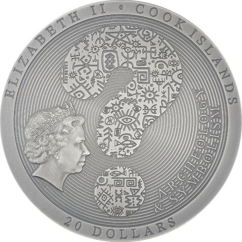 Cook Islands 2021 20$ CYBELE DISK Partial Gilded Archeology Symbolism 3 Oz Silver Coin