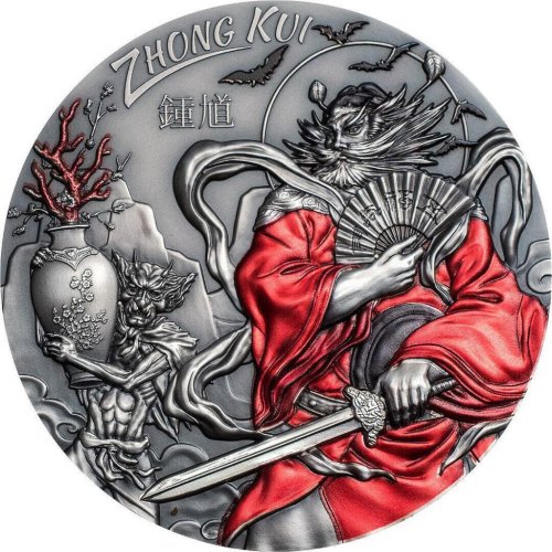 Cook Island 2019 20$ Asian Mythology - Zhong Kui 3 Oz Silver Coin