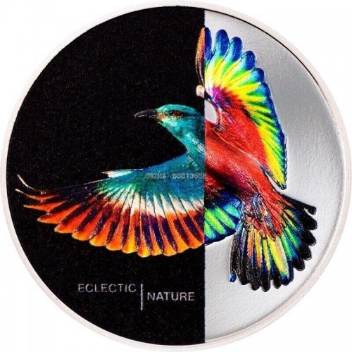 Cook Islands 2022 5$ ROLLER Eclectic Nature Bird 1 Oz Silver Coin