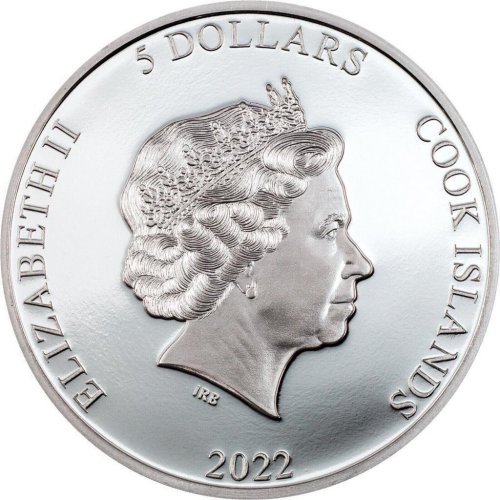 Cook Islands 2022 5$ ROLLER Eclectic Nature Bird 1 Oz Silver Coin