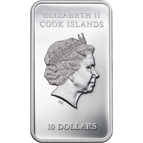 Cook 2017 10$ The Liberty Bar Collection - Statue of Liberty 2 Oz silver coin