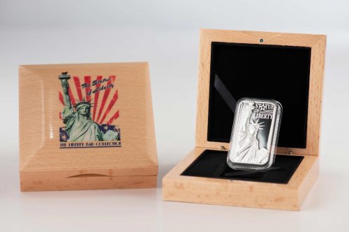 Cook 2017 10$ The Liberty Bar Collection - Statue of Liberty 2 Oz silver coin