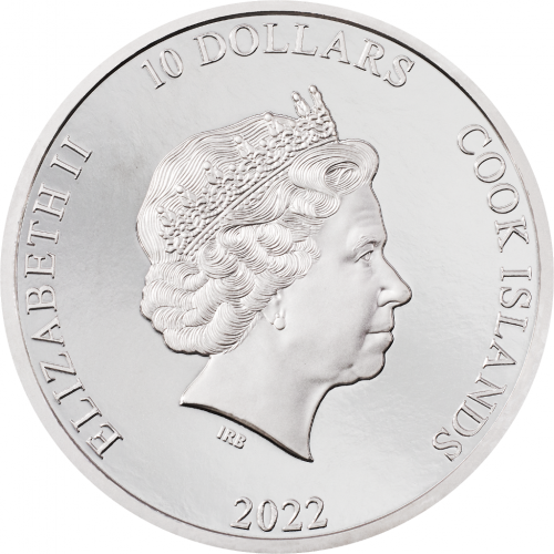 Cook Islands 2022 10$ Silverland – The Rock 2 Oz Silver Coin