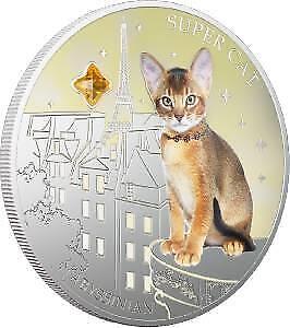 Fiji 2013 2$ Super Cat III The Abyssinian Dogs & Cats Series 1Oz Silver Coin