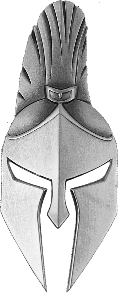 Fiji 2021 2$ - Ancient Warriors - Spartan Warrior Mask Shaped 2 Oz silver coin