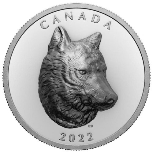 Canada 2022 25$ TIMBER WOLF 1 Oz Silver Coin