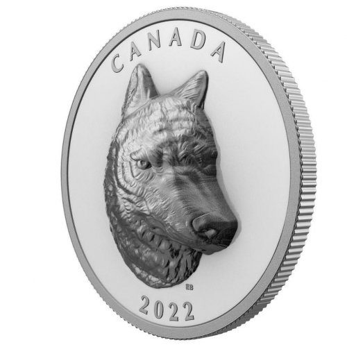 Canada 2022 25$ TIMBER WOLF 1 Oz Silver Coin