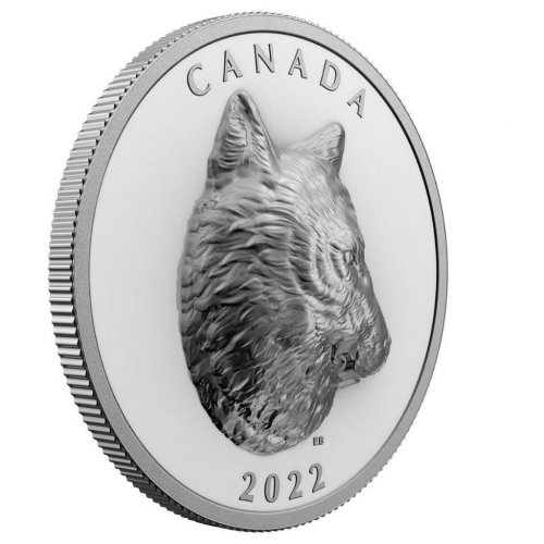 Canada 2022 25$ TIMBER WOLF 1 Oz Silver Coin