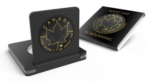 Canada 2023 5$ Maple Leaf in Mourning 1 Oz Silver Coin