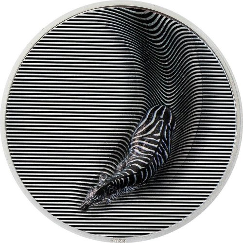 Palau 2023 20$ ZEBRA Camouflage of Nature 3 Oz Silver Coin