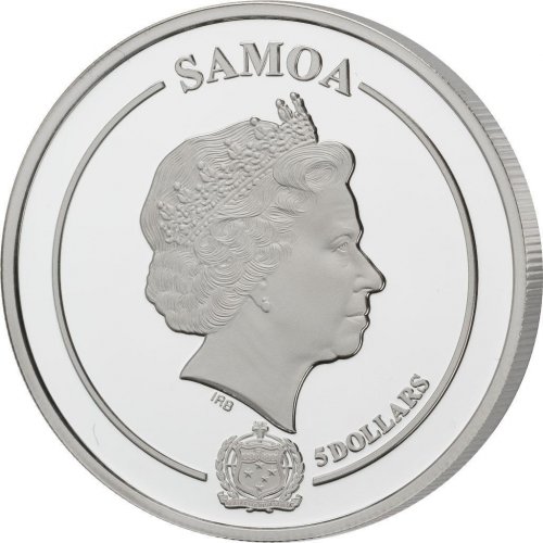 Samoa 2022 5$ WATER LILY Golden Flower Collection 1 Oz Silver