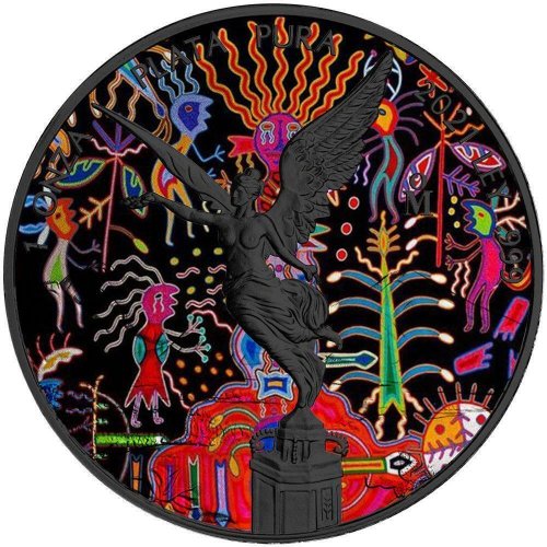 Mexico 2021 1 Onza Mexican Libertad Huichol Art Nr:3 1 Oz Silver Coin