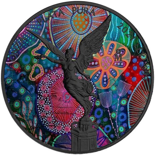 Mexico 2021 1 Onza Mexican Libertad Huichol Art Nr:5 1 Oz Silver Coin