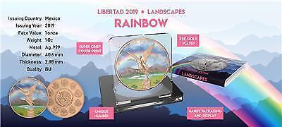 Mexico 2019 1 Onza Libertad Landscapes - Rainbow No:008 1 Oz Silver Coin