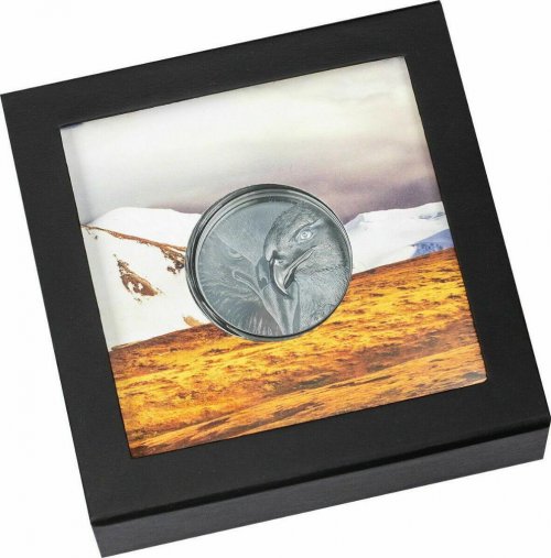 Mongolia 2020 1000 Togrog - Majestic Eagle - 2 Oz Black Proof silver coin