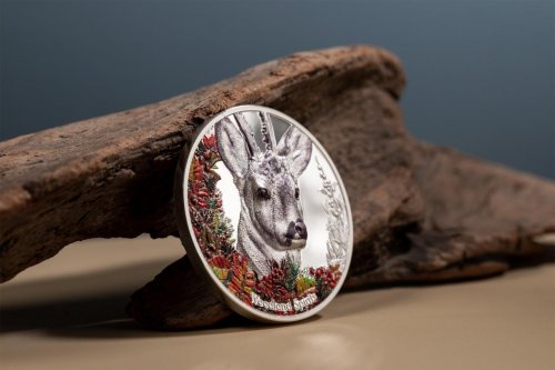 Mongolia 2022 500Togrog Woodland Spirits- DEER- 1 Oz Silver Coin