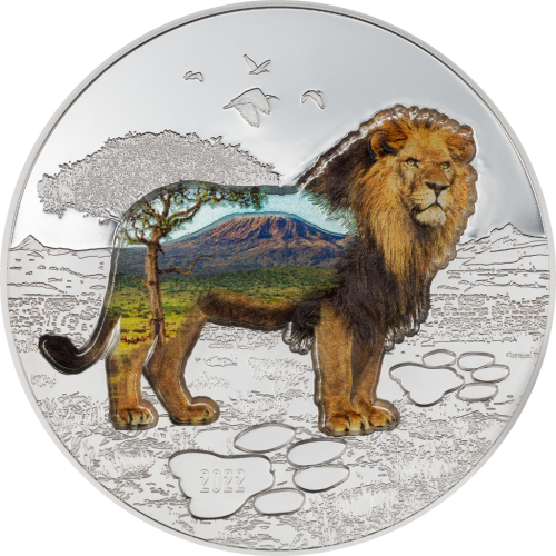 Mongolia 2022 1000 Togrog LION Into The Wild 2 Oz Silver Coin