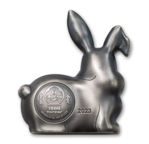 Mongolia 2023 1000 Togrog SWEET RABBIT Lunar Collection- 1 Oz Silver Coin