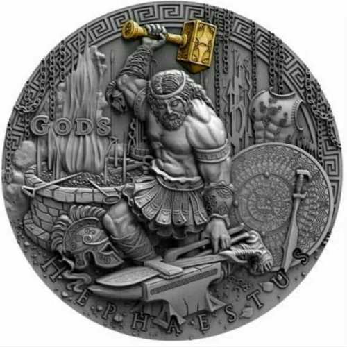 Niue 2019 2$ Gods - Hephaestus 2 Oz Silver Coin