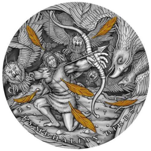 Niue 2022 5$ STYMPHALIAN BIRDS Twelve Labours of Hercules 2 Oz Silver Coin