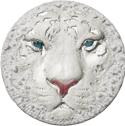 Niue 2022 5$ White Hunters - White Tiger 3 Oz Silver Coin