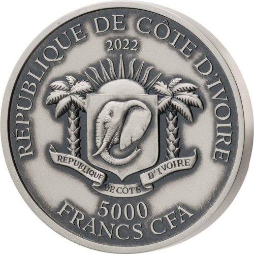 Ivory Coast 2022 2x 5000 Francs Edition Signature Kookaburra 2x5 Oz silver coins