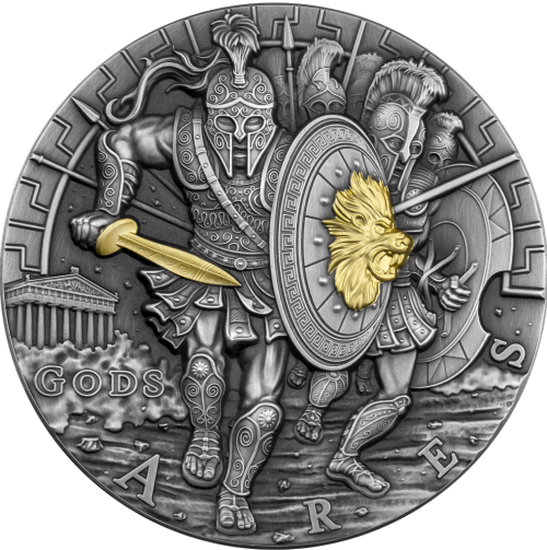 Niue 2022 80$ Gods - Ares 1kg Silver Coin