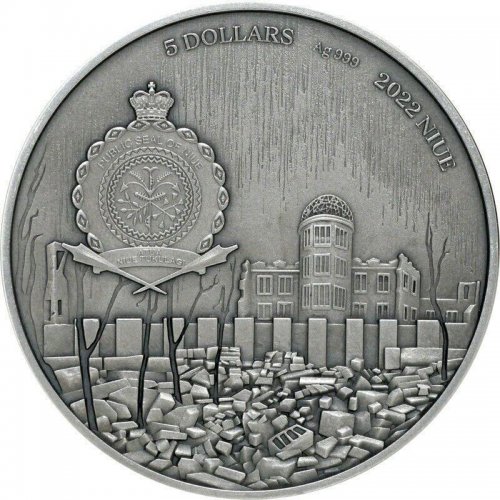 Niue 2022 5$ HIROSHIMA Human Tragedies 2 Oz silver coin