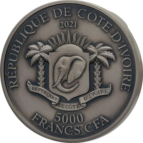 Ivory Coast 2021 2x 5000 Francs Edition Signature Owl 2x5 Oz silver coins