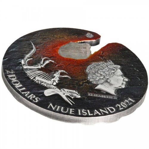 Niue 2021 2$ Impact Moments Meteorite High Relief 2 oz silver coin