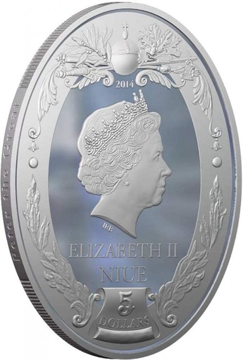 Niue 2014 $5 Russian Emperors - Catherine I of Russia 2Oz Silver Proof Coin