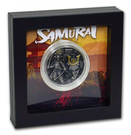 Niue 2019 5$ SAMURAI WARRIORS Antique Finish 2 Oz silver coin