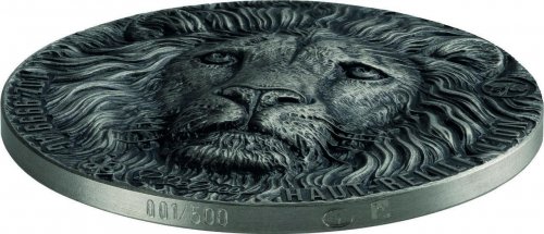 Ivory Coast 2021 Mauquoy Haut Relief - Big Five - Lion 1 Oz silver coin