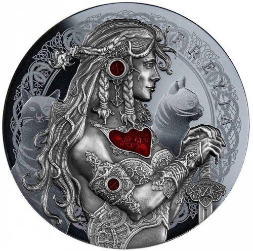 Niue 2022 5$ FREYA Freyja Goddesses of Love 2 Oz Silver coin