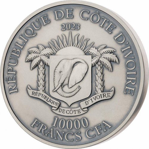 Ivory Coast 2023 5000 Francs Big Five – Orangutan- 5 Oz silver coin