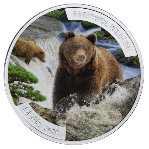 Niue 2015 $1 Bear - Beautiful Wildlife Series silver coin