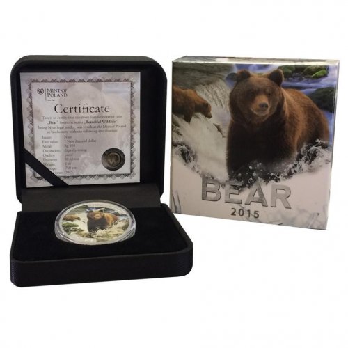 Niue 2015 $1 Bear - Beautiful Wildlife Series silver coin