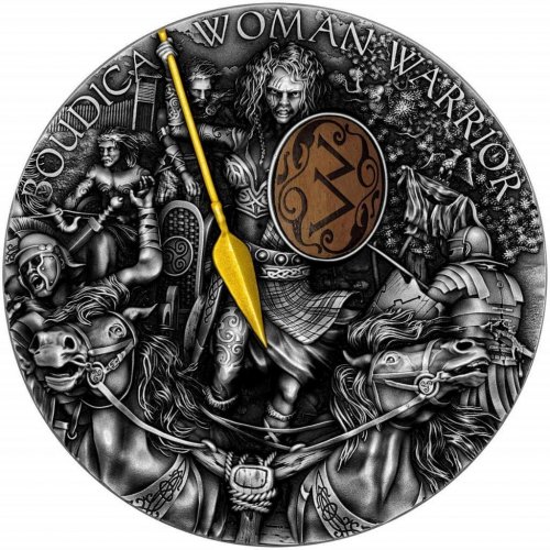 Niue 2022 5$ BOUDICA Woman Warrior 2 Oz Silver