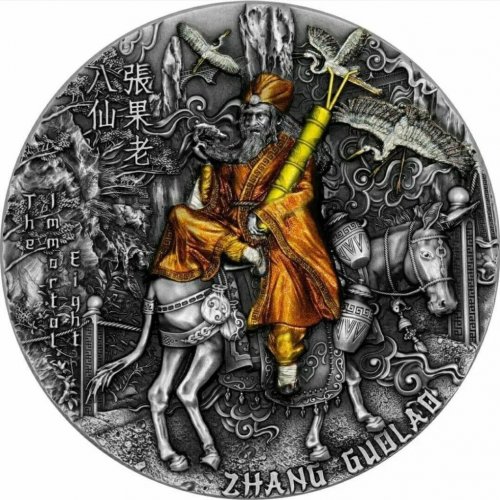 Niue 2022 5$ ZHANG GUOLAO The Immortal Eight 2 Oz Silver Coin