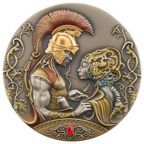 Niue 2022 5$ MEDEA AND JASON’S LOVE Myths of Love Antique Finish silver coin